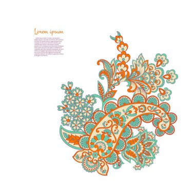 izole edilmiş desenli vektör süsü