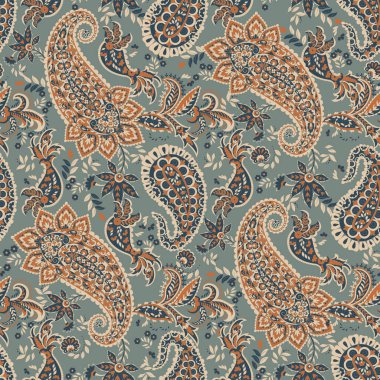 Paisley Damask süsü. Kusursuz Vektör deseni