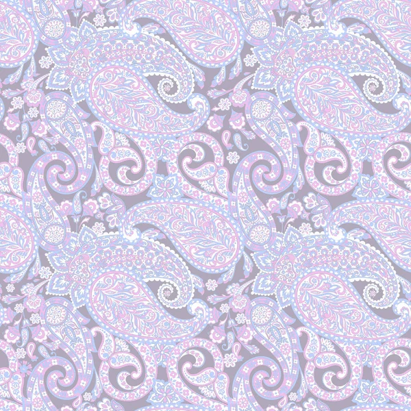 Paisley Naadloze Vector Patroon Batik Stijl Achtergrond — Stockvector