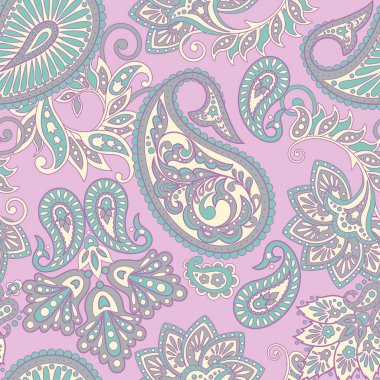 Paisley dikişsiz desen. Klasik çiçek arkaplanı