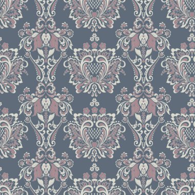 Çiçeksiz, desensiz, klasik bir çiçek. Klasik Barok duvar kâğıdı. Kusursuz vektör arkaplanı