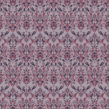 Süslü, klasik duvar kâğıdı. Vektörsüz desen