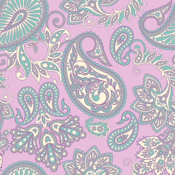 Paisley Seamless Pattern Vintage Floral Background — Stock Vector