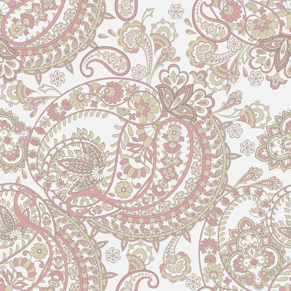 Paisley dikişsiz desen. damasör vektör arkaplanı