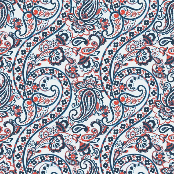 Patrón Sin Costuras Paisley Fondo Vintage Estilo Batik — Vector de stock