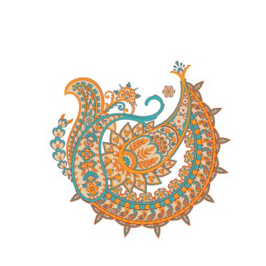 izole edilmiş desenli vektör süsü