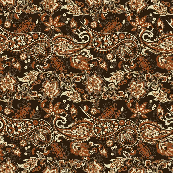 Patrón Paisley Fondo Floral Vintage Sin Costuras — Archivo Imágenes Vectoriales