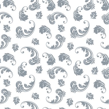 Kusursuz vektör çiçek deseni. Klasik bsckground