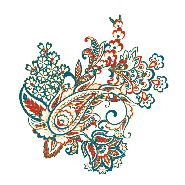 Paisley Floral Modello Etnico Orientale Ornamento Arabo Vettoriale — Vettoriale Stock