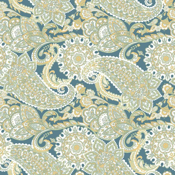 Paisley Nahtloses Muster Vektorindisches Ornament — Stockvektor