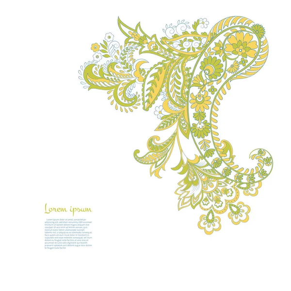 Hint tarzında Vektör Paisley deseni