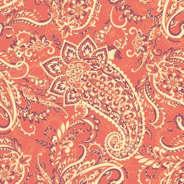 Şal desenli, desensiz bir süs. Vektör illüstrasyonu