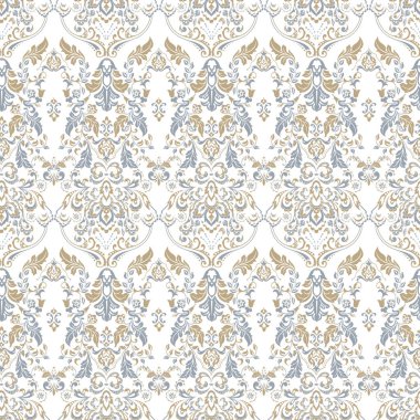 Vektör Barok çiçek deseni. Klasik çiçek süsü. Duvar kağıtları, tekstil, kumaş için klasik doku