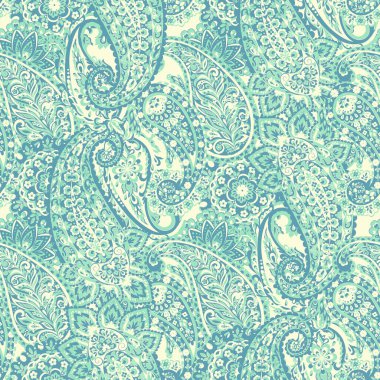 Paisley dikişsiz desen. Batik biçiminde vintage arkaplan