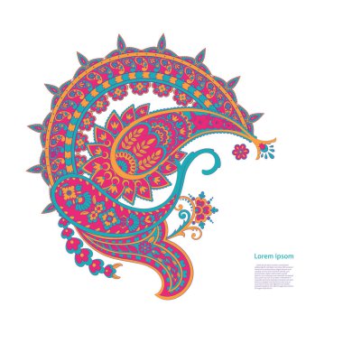 izole edilmiş desenli vektör süsü