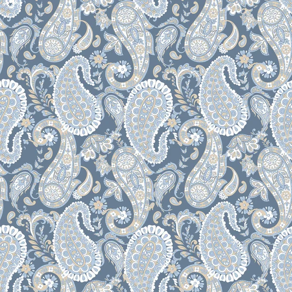 Hint tarzı çiçeklerle Paisley seamless modeli. 