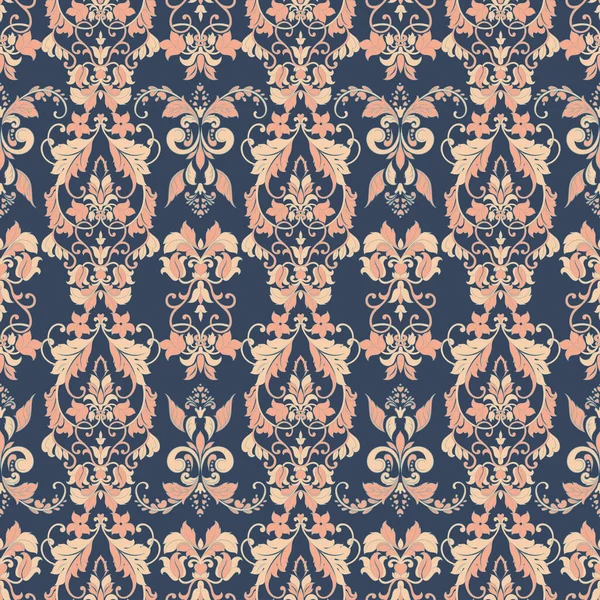 Fondo Vector Vintage Sin Costuras Vector Floral Fondo Pantalla Patrón — Vector de stock