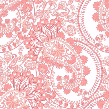 Paisley, kusursuz etnik model. Hint çiçekli bağbozumu