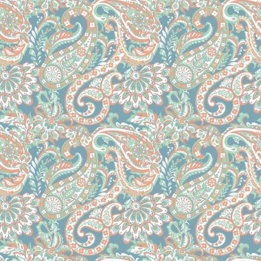 Paisley dikişsiz desen. Batik biçiminde vintage arkaplan