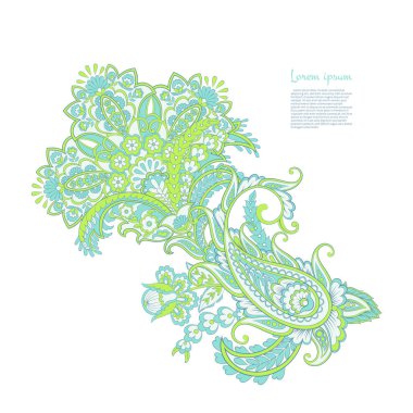 izole edilmiş desenli vektör süsü