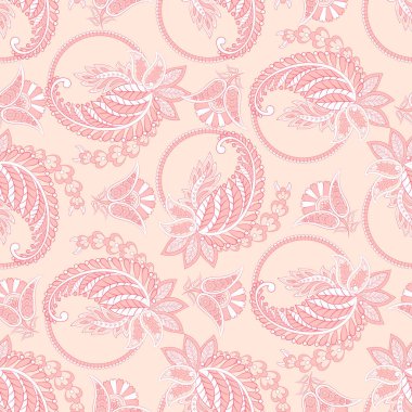 Paisley dikişsiz desen. Hint süsü. 