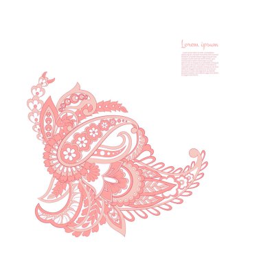 izole edilmiş desenli vektör süsü