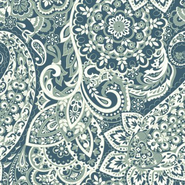 Paisley dikişsiz Kızılderili deseni. Etnik vektör arkaplanı