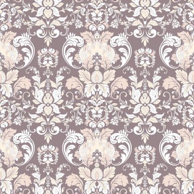Süslü kumaş arka plan. Vektör eski duvar kâğıdı