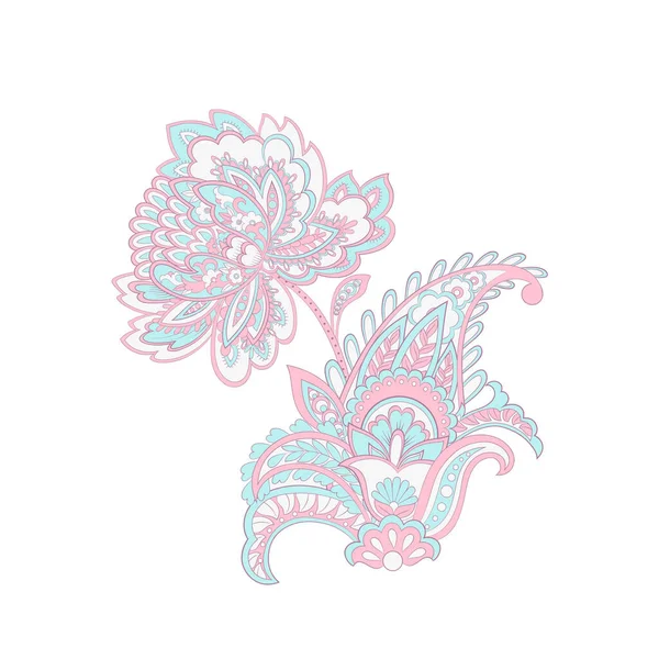 Patrón Indio Aislado Con Paisley — Vector de stock