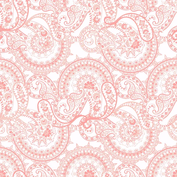 Paisley Naadloze Patroon Met Bloemen Indiase Stijl — Stockvector