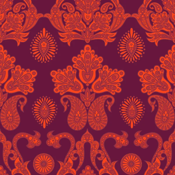 Paisley Nahtlosen Ornament Vektorillustration Asiatischen Textilstil — Stockvektor