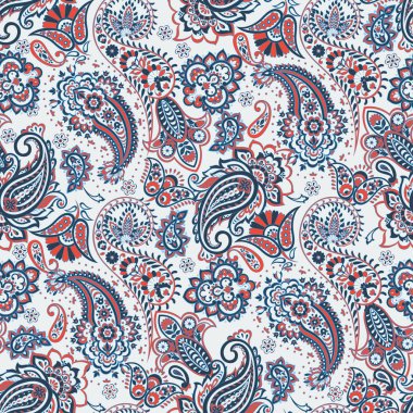 Paisley Damask süsü. Kusursuz Vektör deseni