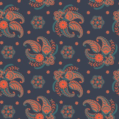 Şal desensiz vektör deseni. batik biçimi arkaplanı