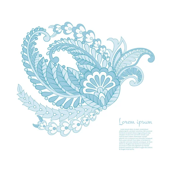 Paisley Floral Oriental Aislado Patrón — Archivo Imágenes Vectoriales