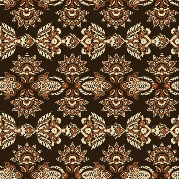 Fundo Vintage Sem Costura Vector Fundo Floral — Vetor de Stock