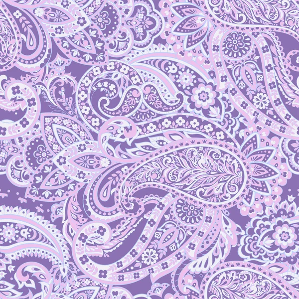 Naadloze Traditionele Indiase Paisley Patroon Vectoretnische Achtergrond — Stockvector