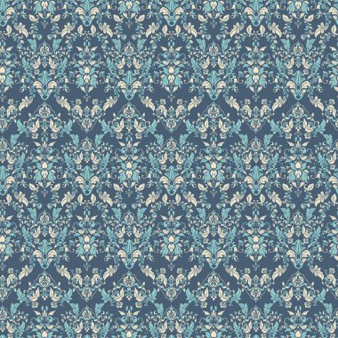 Süslü, klasik duvar kâğıdı. Vektörsüz desen