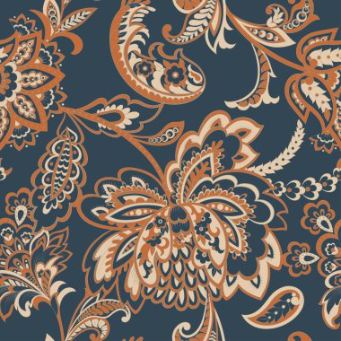 Hint Batik Tarzı Çiçek Deseni