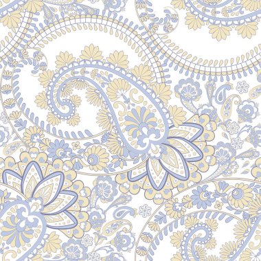 Paisley, kusursuz etnik model. Hint çiçekli bağbozumu