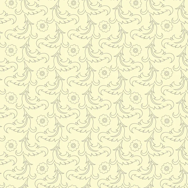 Damassé Motif Floral Sans Couture Fond Vectoriel Vintage — Image vectorielle