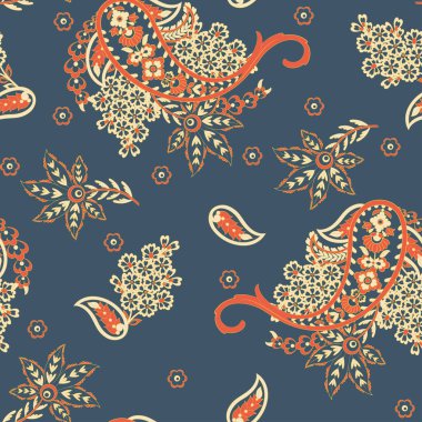 Çiçek desenli, desenli vektör çizimi. pürüzsüz arkaplan