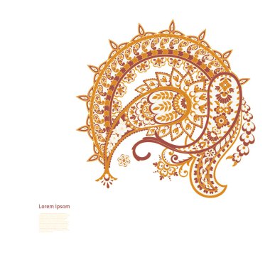 izole edilmiş desenli vektör süsü