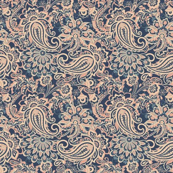 Paisley Floral Sem Costura Padrão — Vetor de Stock