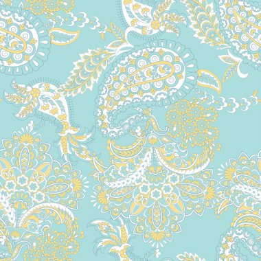 Paisley dikişsiz desen. Batik biçiminde vintage arkaplan