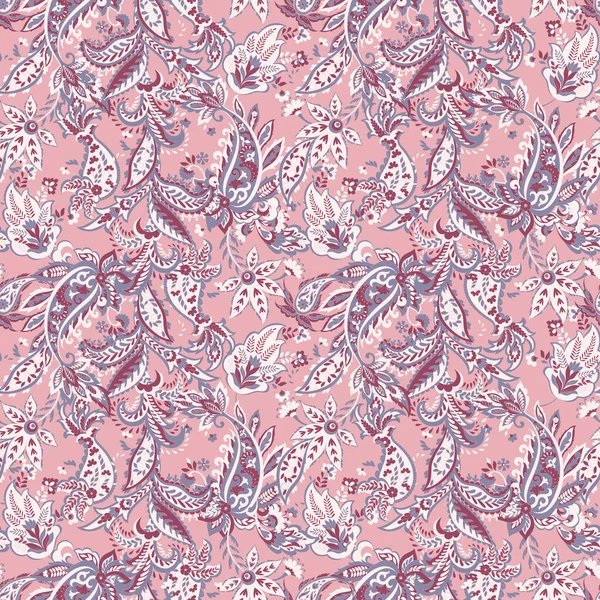 Padrão Paisley Sem Costura Vintage Floral Fundo — Vetor de Stock