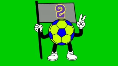 Bir çizgi film topu videosu. 1,2,3 'e kadar sayıp başlıyoruz.