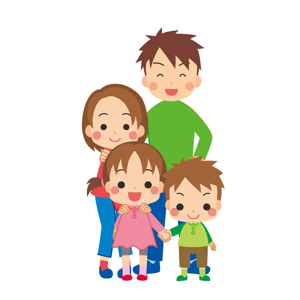 Illustration Cute Family Smiling Royalty Free Stock Illustrations