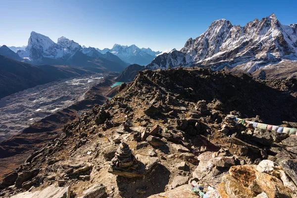 Blick Auf Die Himalaya Berge Vom Gipfel Des Aussichtspunktes Gokyo — Stockfoto