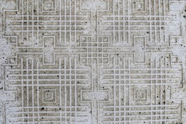 Güzel bir deseni olan eski kauçuk kaldırım