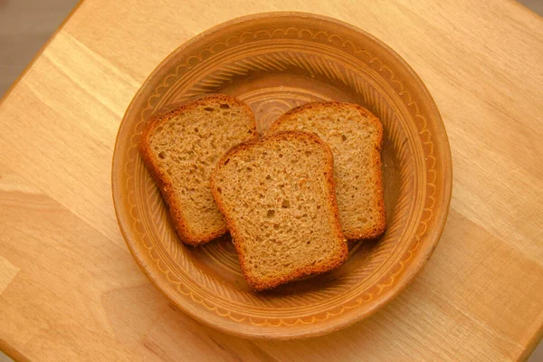 Pay Rye Rye Bread Plate — Stock Photo, Image